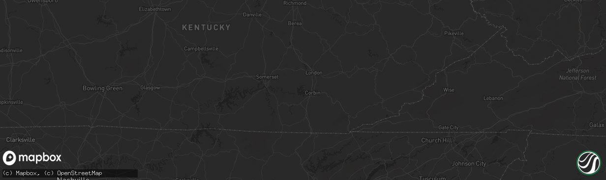 Hail map in Danielson, CT on August 12, 2016