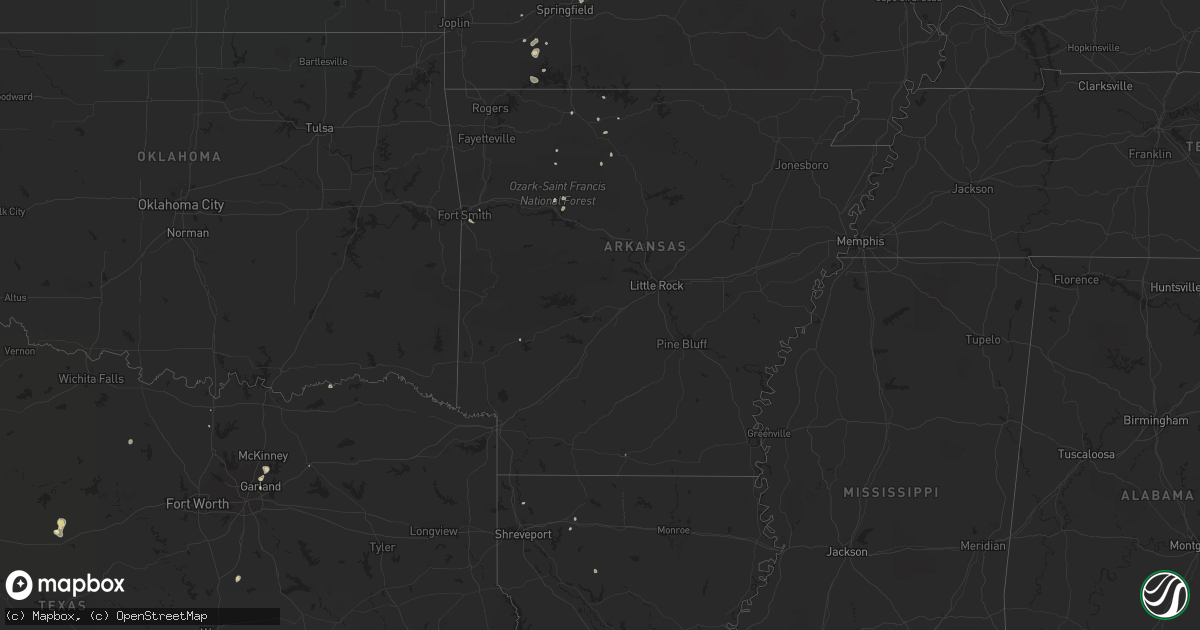 Hail map in Missouri on August 12, 2016