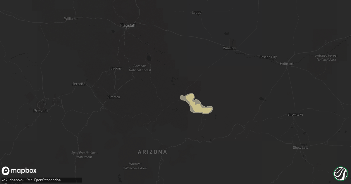 Hail map in Happy Jack, AZ on August 12, 2018