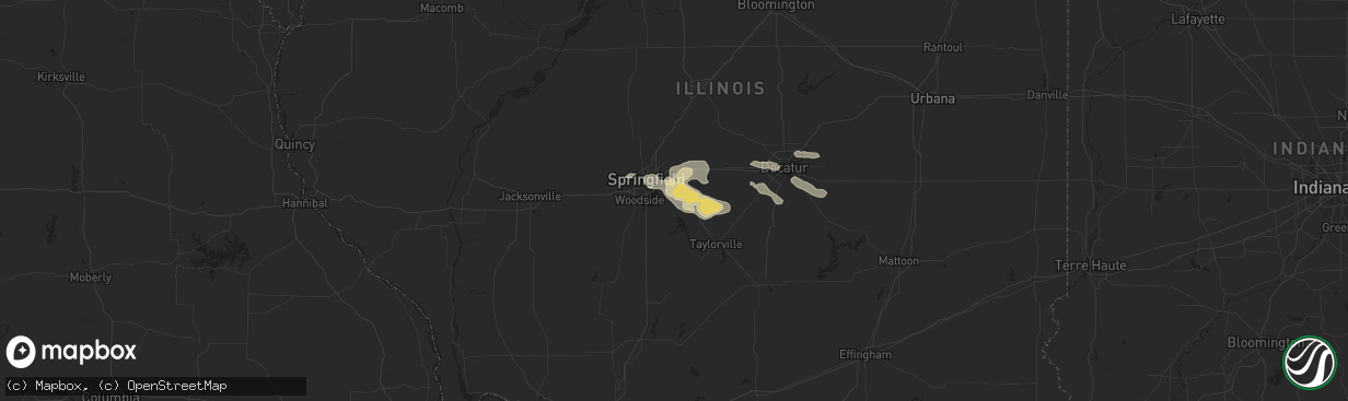 Hail map in Rochester, IL on August 12, 2019