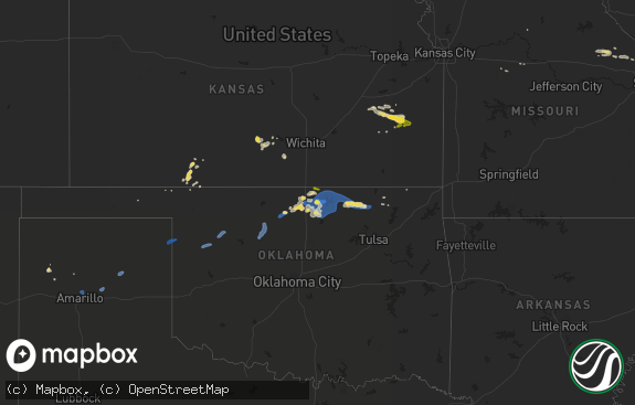 Hail map preview on 08-12-2019