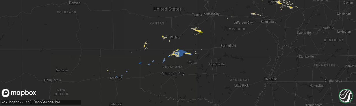 Hail map on August 12, 2019