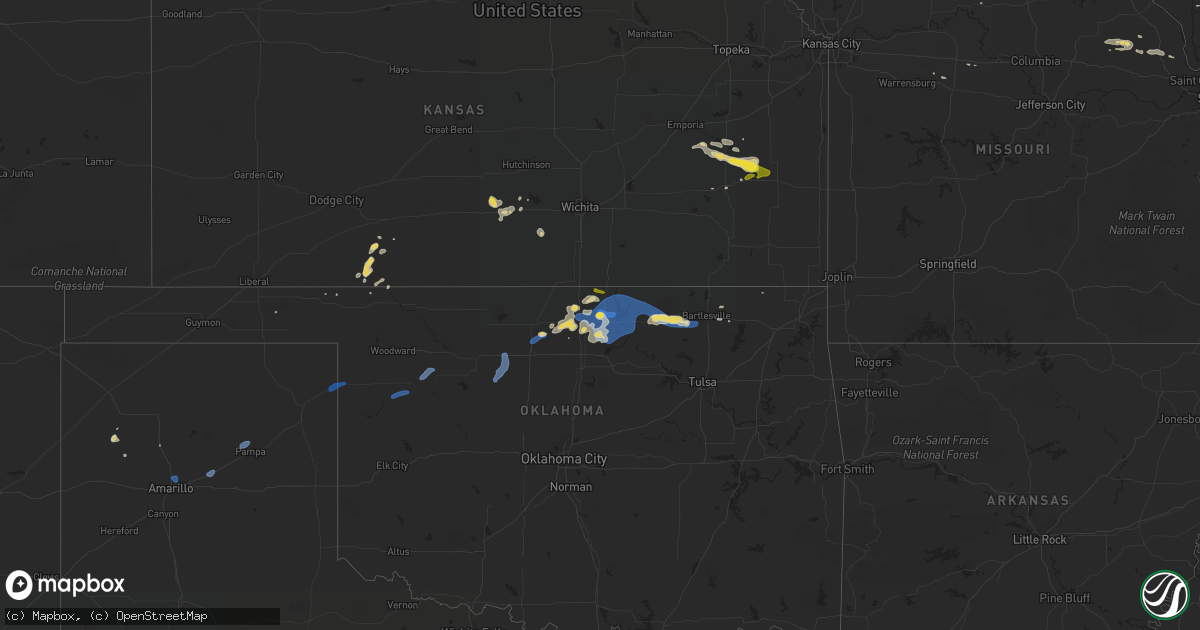Hail map on August 12, 2019