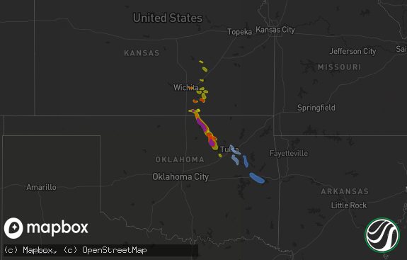 Hail map preview on 08-12-2020