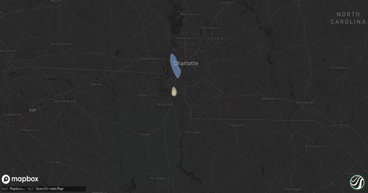 Hail map in Fort Mill, SC on August 12, 2022