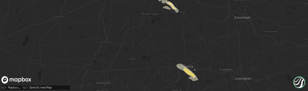 Hail map in Greenfield, TN on August 12, 2023