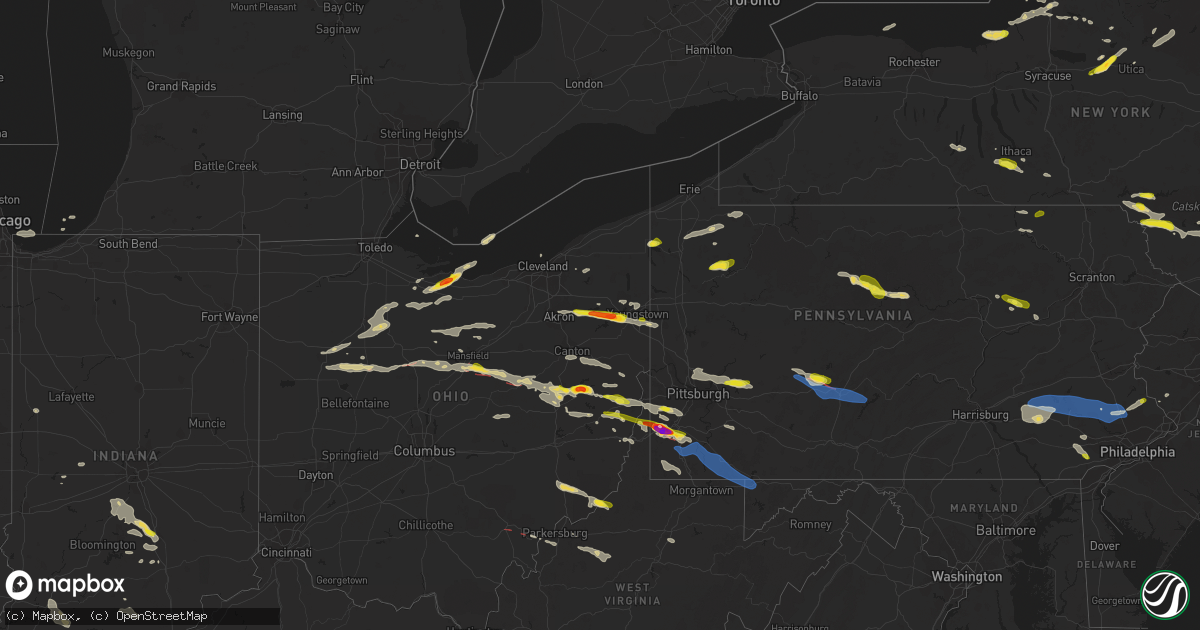 Hail map on August 12, 2023