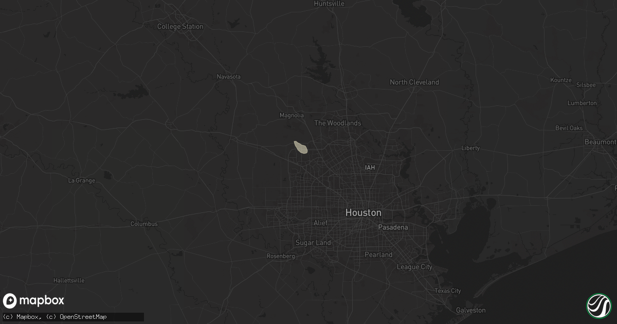 Hail map in Cypress, TX on August 12, 2024