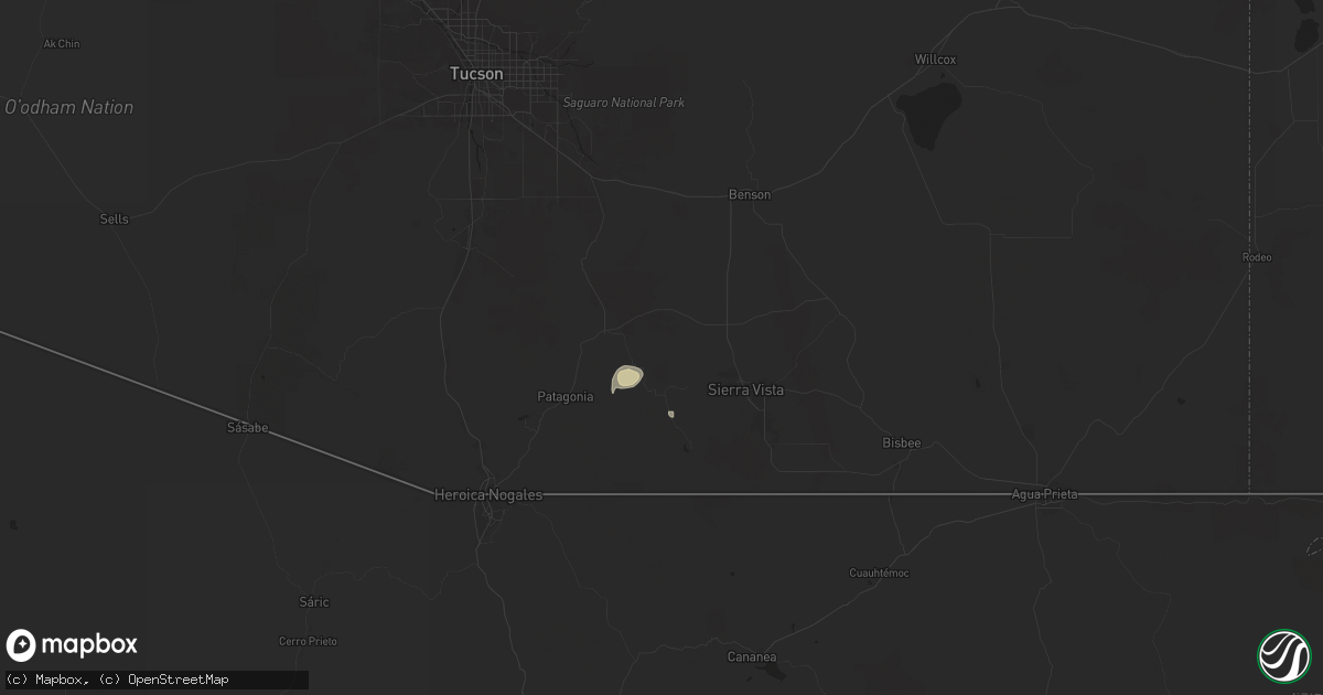 Hail map in Elgin, AZ on August 12, 2024