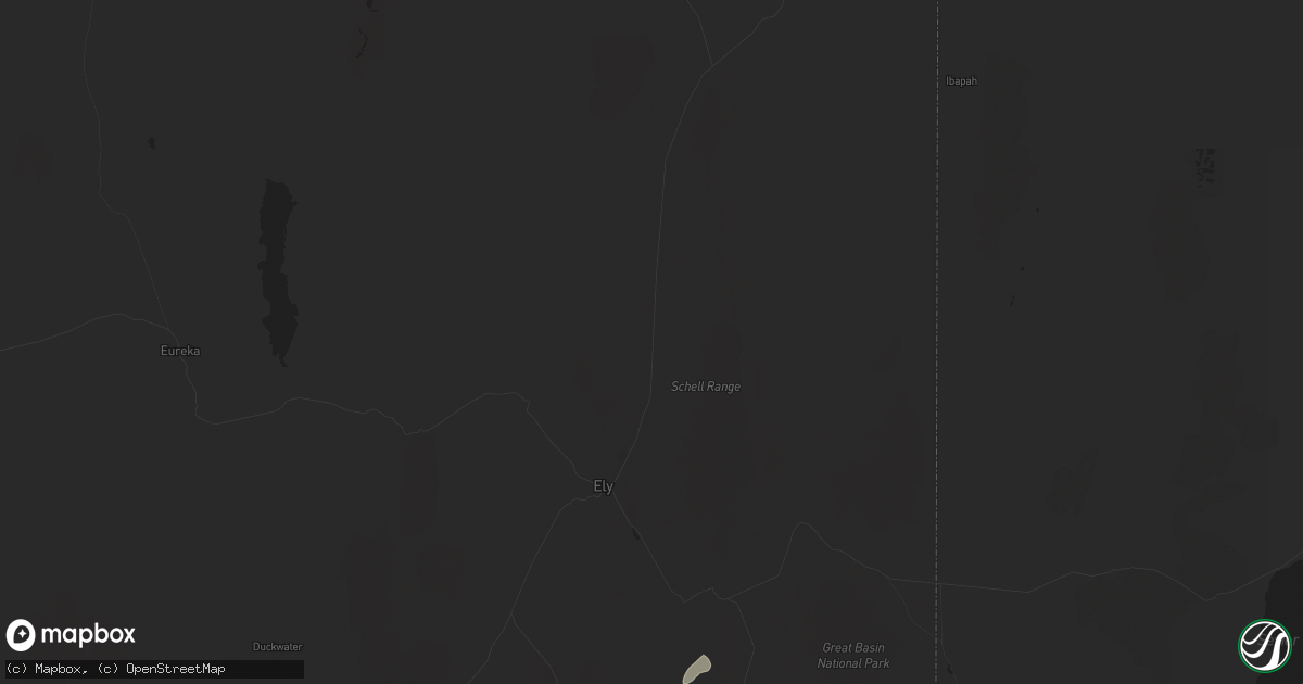 Hail map in Ely, NV on August 12, 2024