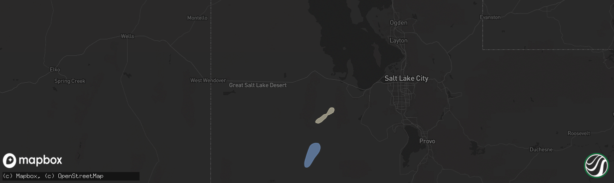 Hail map in Grantsville, UT on August 12, 2024