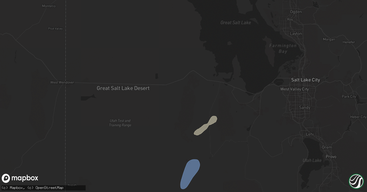 Hail map in Grantsville, UT on August 12, 2024