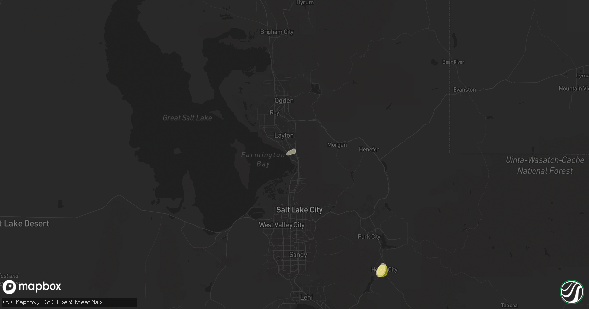 Hail map in Kaysville, UT on August 12, 2024