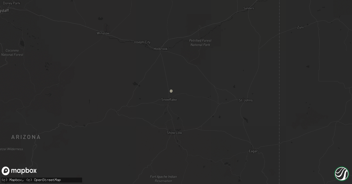 Hail map in Snowflake, AZ on August 12, 2024