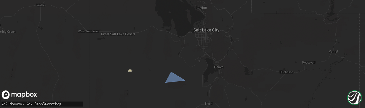 Hail map in Stockton, UT on August 12, 2024