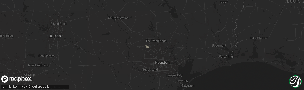 Hail map in Tomball, TX on August 12, 2024