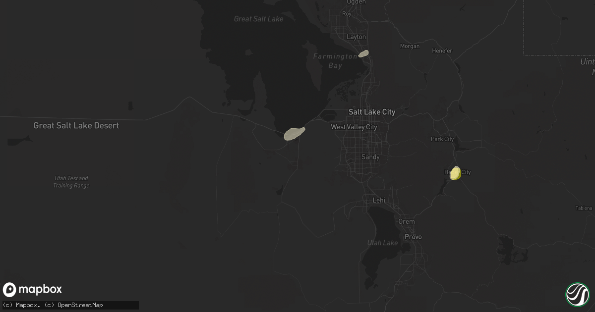 Hail map in Tooele, UT on August 12, 2024