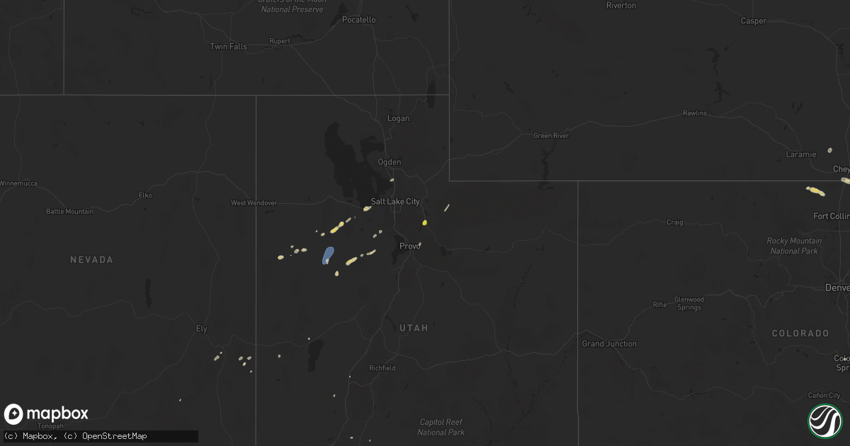 Hail map on August 12, 2024