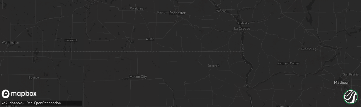 Hail map in Chester, IA on August 12, 2025
