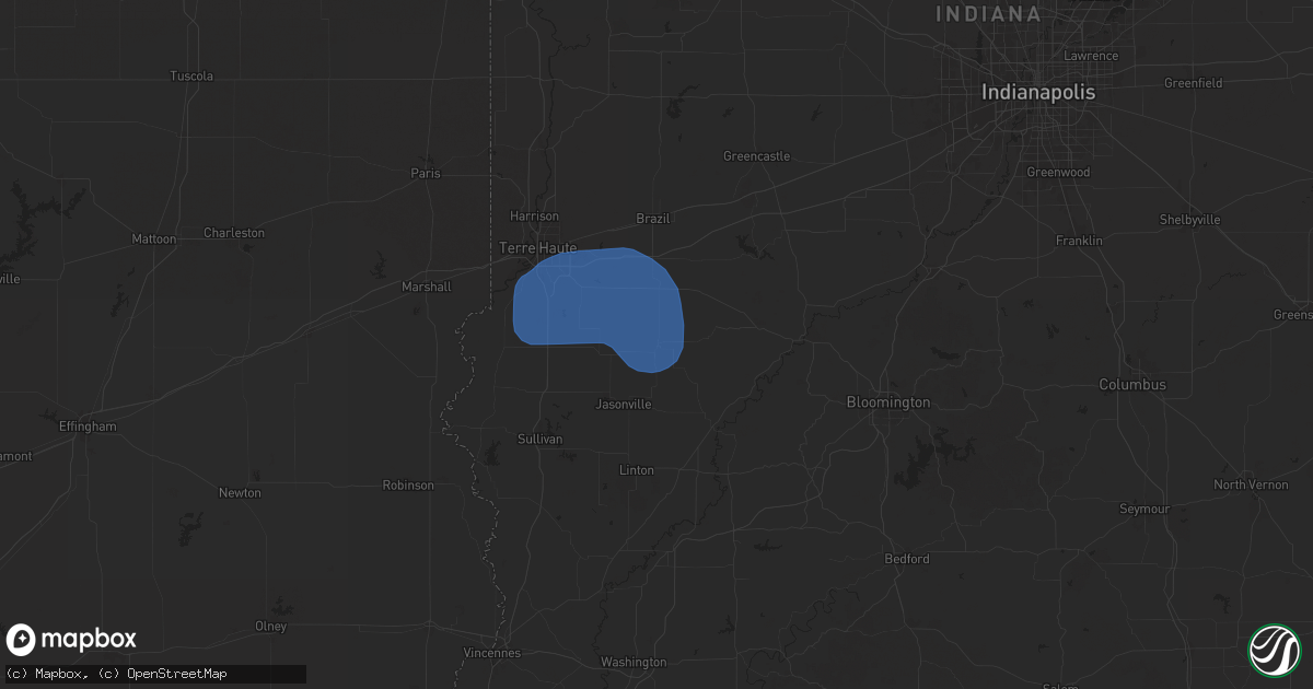 Hail map in Clay City, IN on August 12, 2025