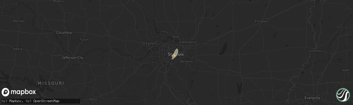 Hail map in Lovejoy, IL on August 12, 2025