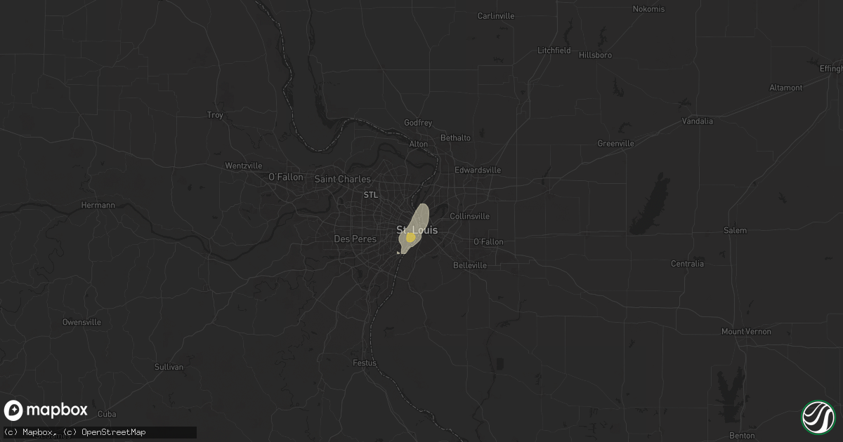 Hail map in Lovejoy, IL on August 12, 2025