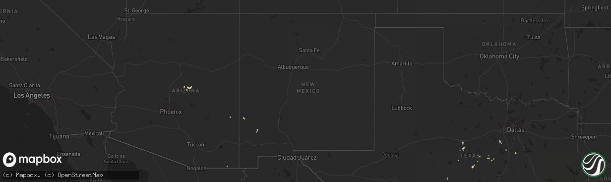 Hail map in New Mexico on August 12, 2025