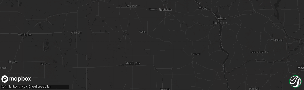 Hail map in Stacyville, IA on August 12, 2025