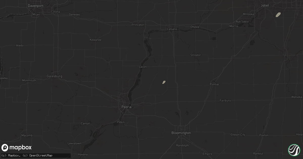 Hail map in Washburn, IL on August 12, 2025