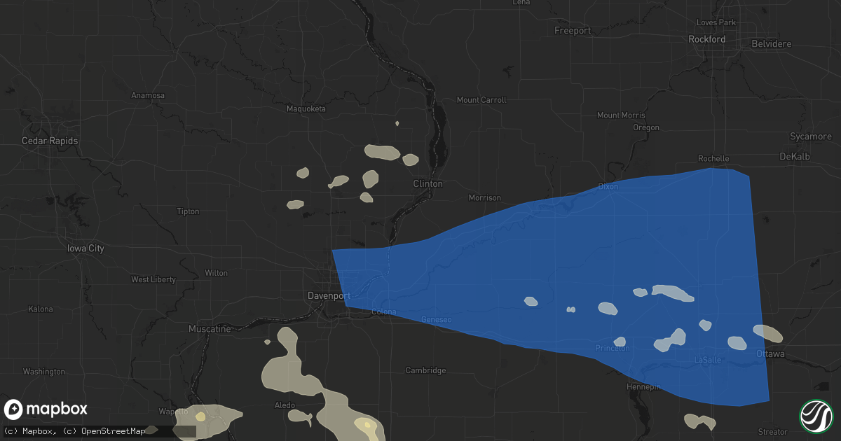 Hail map in Albany, IL on August 12, 2026