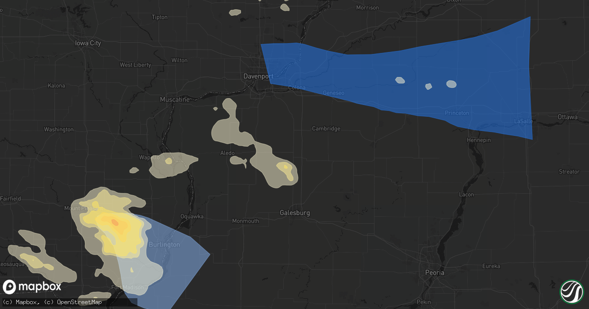 Hail map in Alpha, IL on August 12, 2026