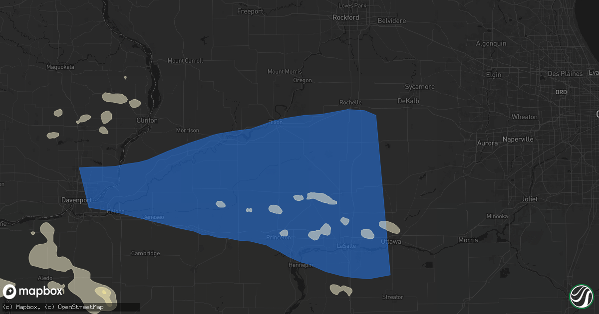 Hail map in Amboy, IL on August 12, 2026