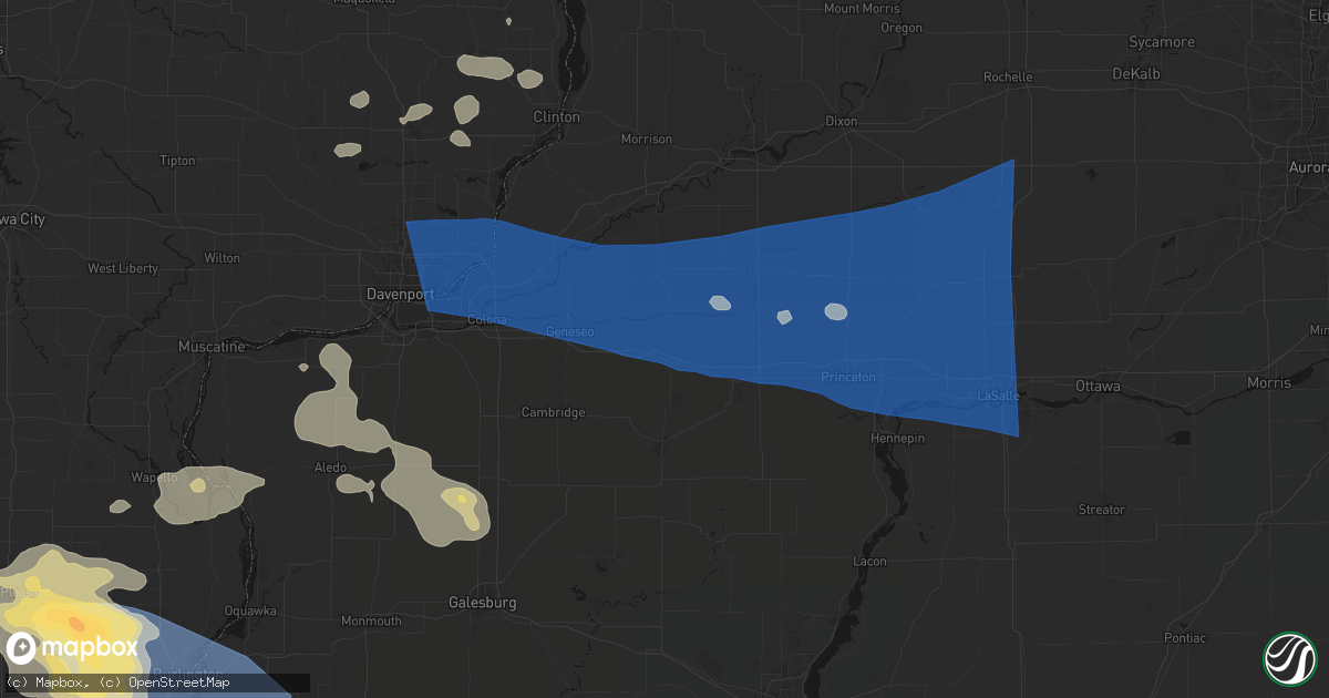 Hail map in Annawan, IL on August 12, 2026