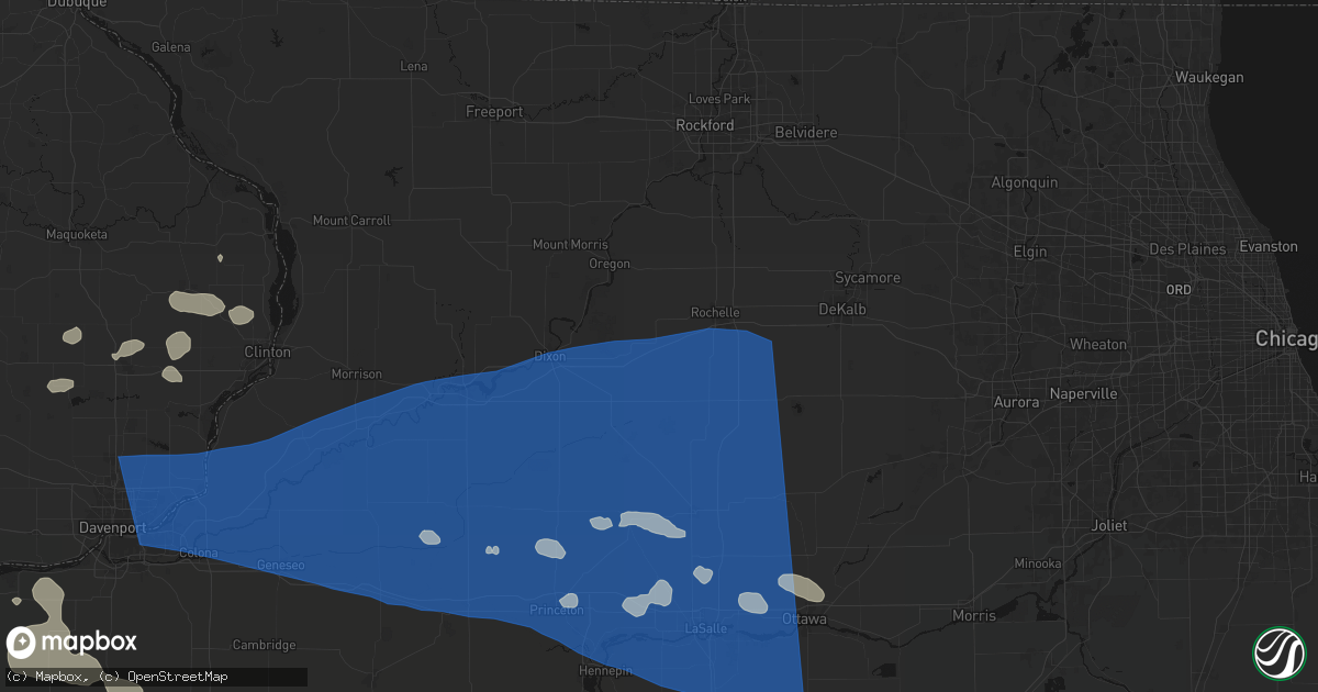 Hail map in Ashton, IL on August 12, 2026