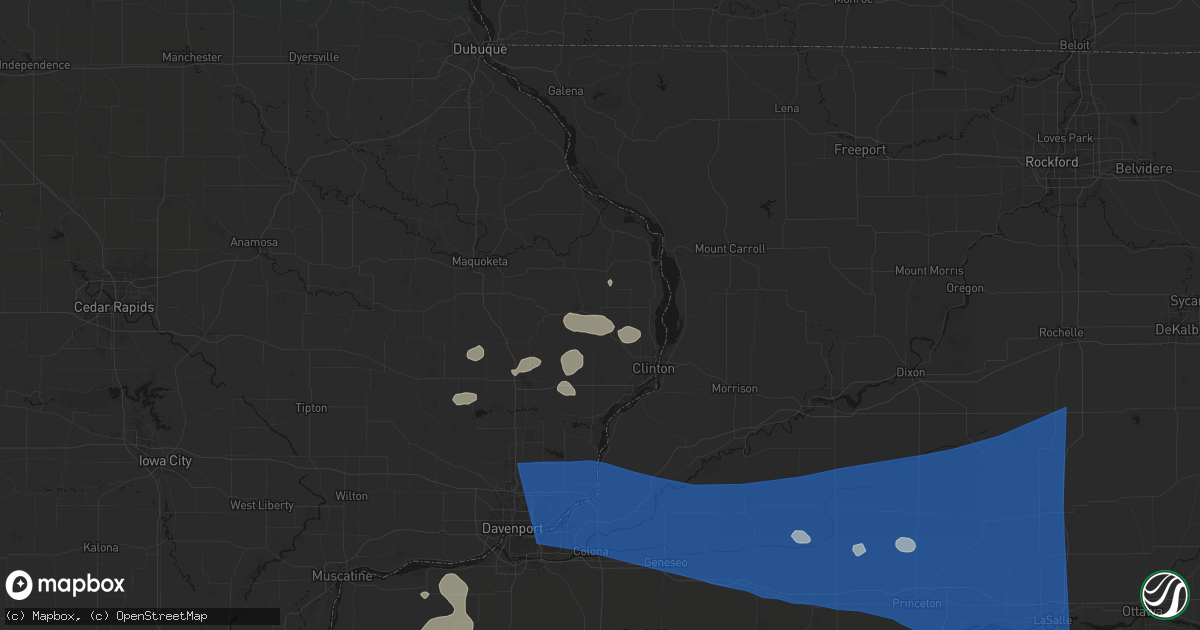 Hail map in Bryant, IA on August 12, 2026