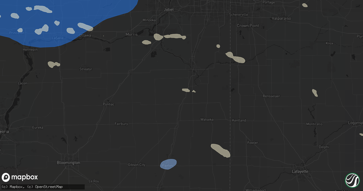 Hail map in Clifton, IL on August 12, 2026