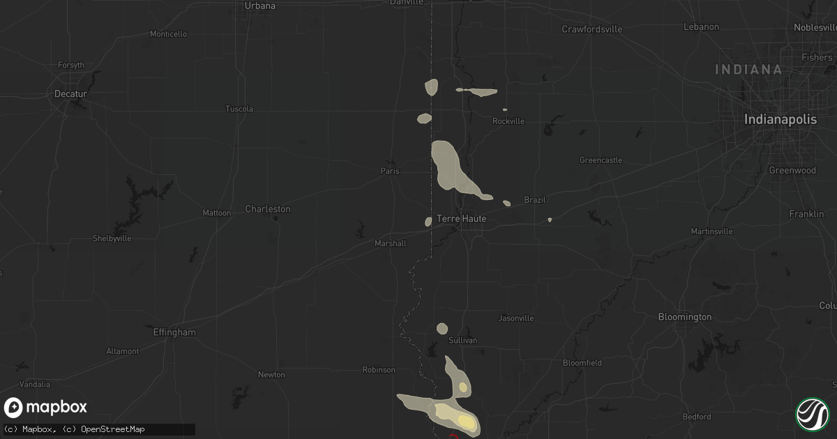 Hail map in Dennison, IL on August 12, 2026