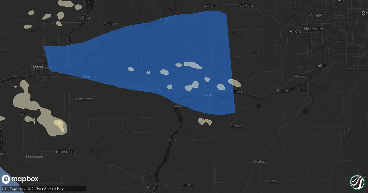 Hail map in Depue, IL on August 12, 2026