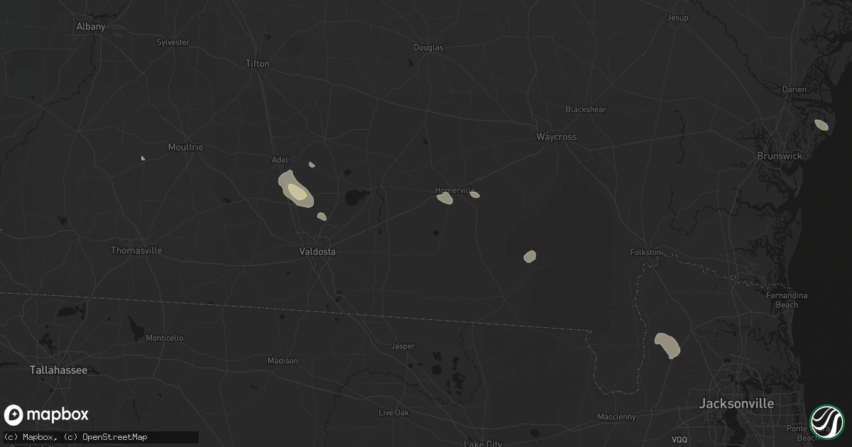 Hail map in Du Pont, GA on August 12, 2026