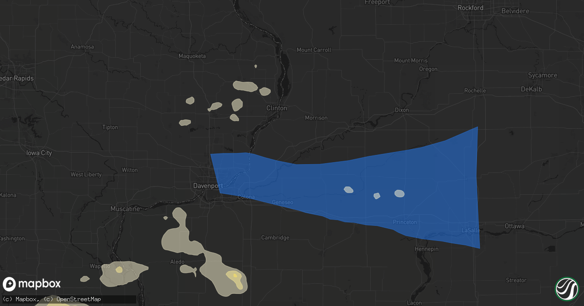 Hail map in Erie, IL on August 12, 2026