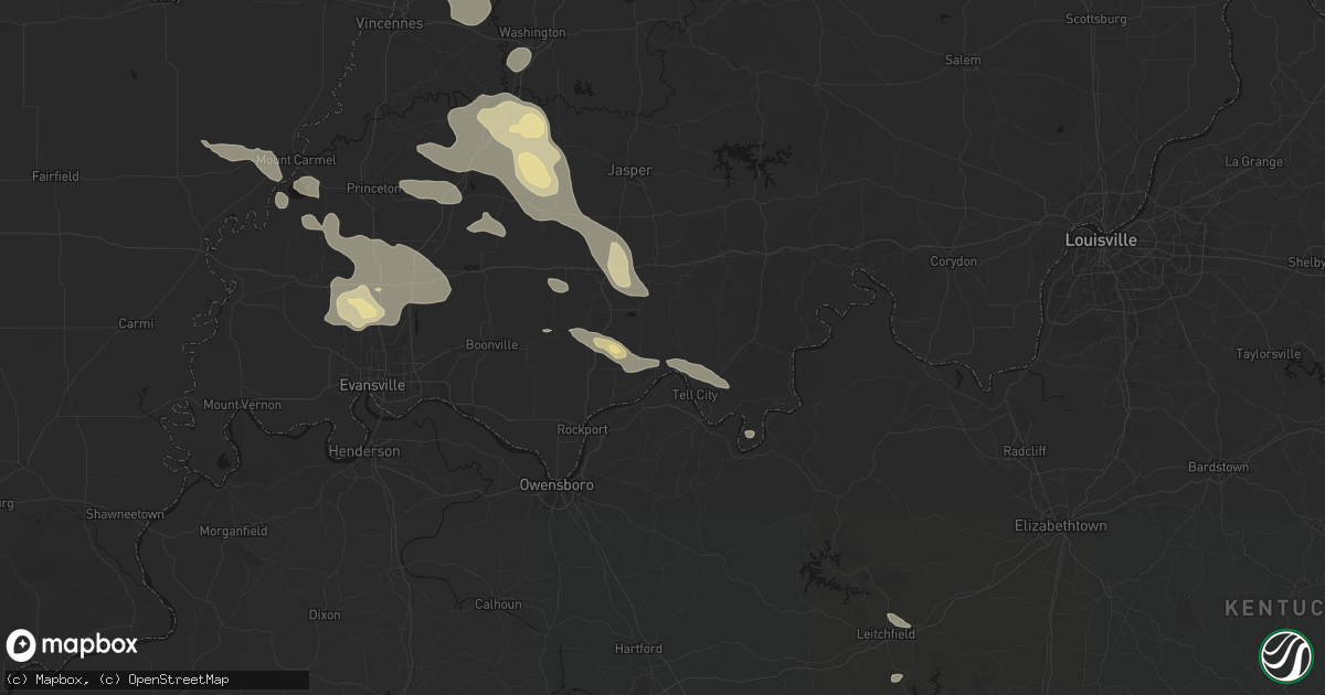 Hail map in Evanston, IN on August 12, 2026