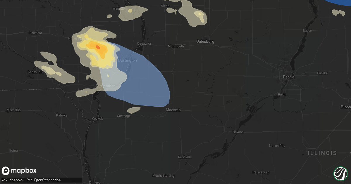 Hail map in Good Hope, IL on August 12, 2026