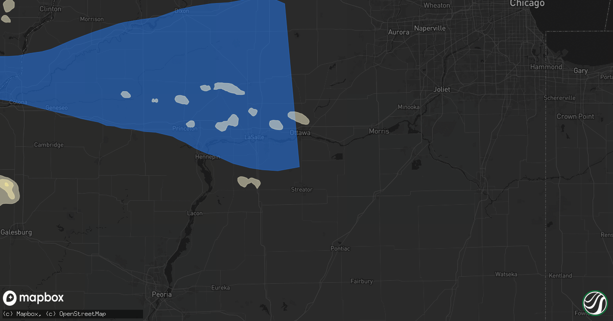Hail map in Grand Ridge, IL on August 12, 2026