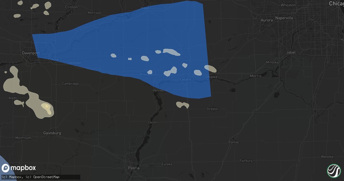 Hail map in Granville, IL on August 12, 2026