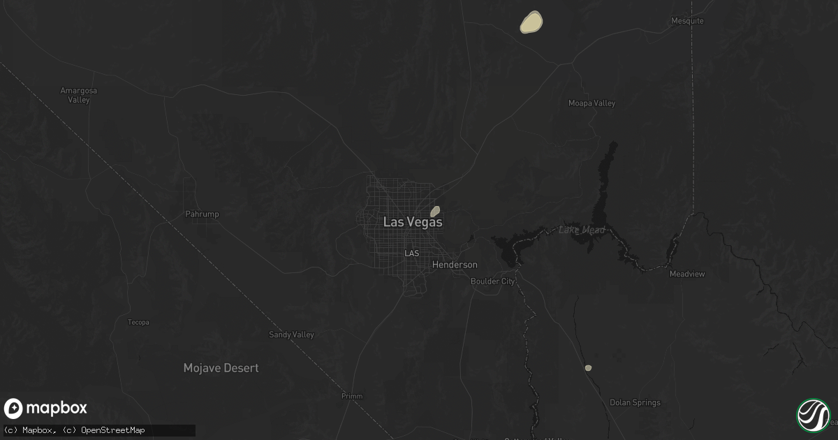 Hail map in Las Vegas, NV on August 12, 2026