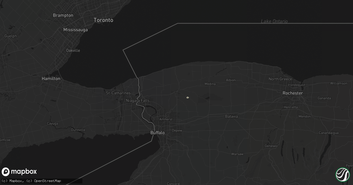 Hail map in Lockport, NY on August 12, 2026