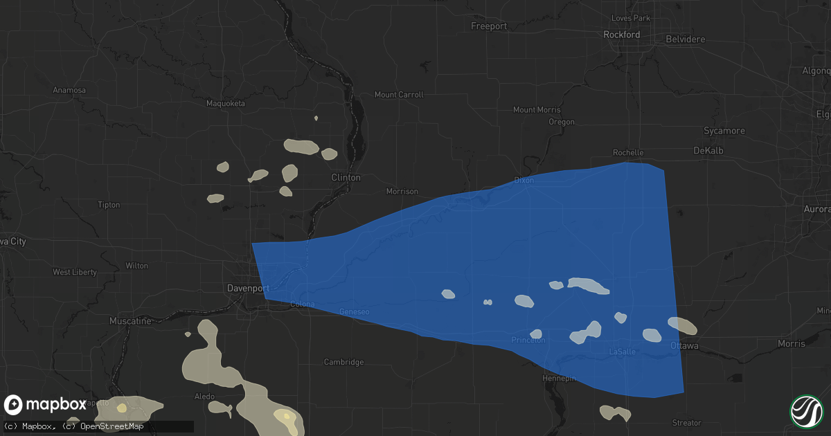 Hail map in Lyndon, IL on August 12, 2026