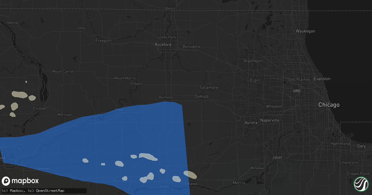 Hail map in Malta, IL on August 12, 2026