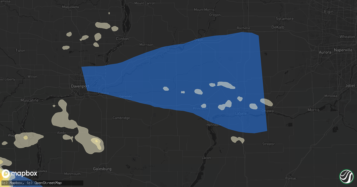 Hail map in Manlius, IL on August 12, 2026
