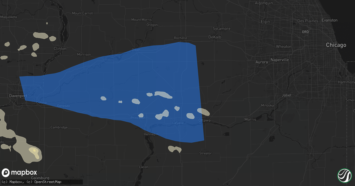 Hail map in Mendota, IL on August 12, 2026